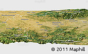 Satellite Panoramic Map of Carcassonne