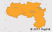 Political Simple Map of Carcassonne, cropped outside