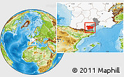 Physical Location Map of Aude, highlighted country, highlighted parent region