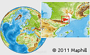 Physical Location Map of Aude, highlighted parent region