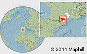 Savanna Style Location Map of Aude, highlighted parent region, hill shading