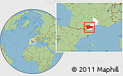 Savanna Style Location Map of Aude, highlighted parent region