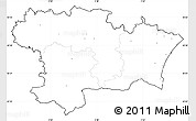 Blank Simple Map of Aude, cropped outside, no labels