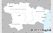 Gray Simple Map of Aude, single color outside