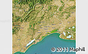 Satellite Map of Montpellier