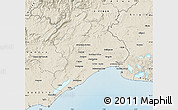 Shaded Relief Map of Montpellier
