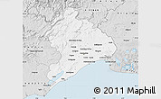 Silver Style Map of Montpellier