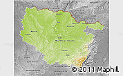 Physical 3D Map of Lorraine, desaturated