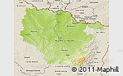 Physical 3D Map of Lorraine, shaded relief outside