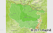 Political Shades 3D Map of Lorraine, physical outside