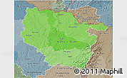 Political Shades 3D Map of Lorraine, semi-desaturated