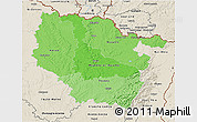 Political Shades 3D Map of Lorraine, shaded relief outside