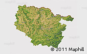 Satellite 3D Map of Lorraine, cropped outside