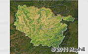 Satellite 3D Map of Lorraine, darken