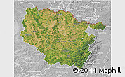 Satellite 3D Map of Lorraine, lighten, desaturated