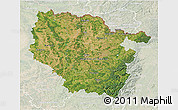 Satellite 3D Map of Lorraine, lighten