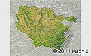 Satellite 3D Map of Lorraine, lighten, semi-desaturated