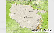 Shaded Relief 3D Map of Lorraine, physical outside