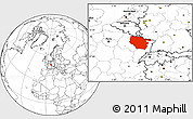 Blank Location Map of Lorraine