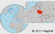 Gray Location Map of Lorraine