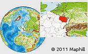 Physical Location Map of Lorraine, highlighted country