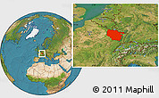 Satellite Location Map of Lorraine