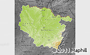 Physical Map of Lorraine, darken, desaturated