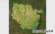 Satellite Map of Lorraine, darken