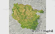 Satellite Map of Lorraine, lighten, semi-desaturated