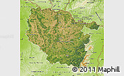 Satellite Map of Lorraine, physical outside
