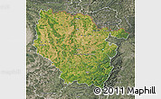 Satellite Map of Lorraine, semi-desaturated