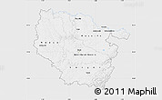 Silver Style Map of Lorraine, single color outside