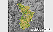 Satellite Map of Nancy, desaturated
