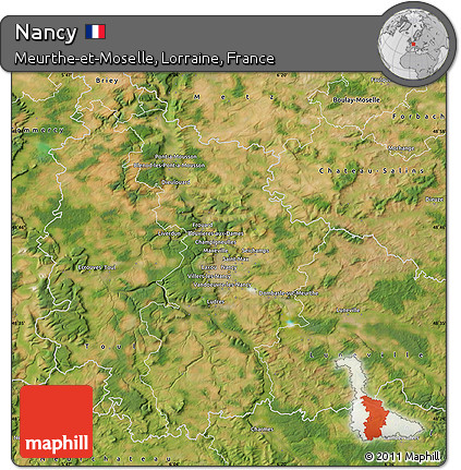 Satellite Map of Nancy