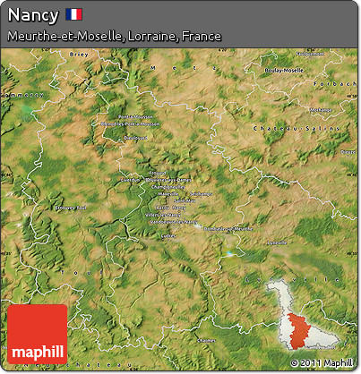 Satellite Map of Nancy