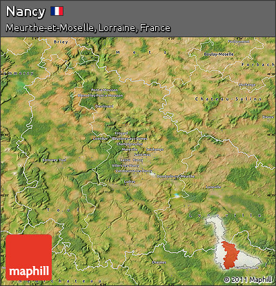 Satellite Map of Nancy