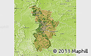 Satellite Map of Nancy, physical outside