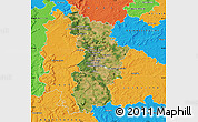 Satellite Map of Nancy, political outside