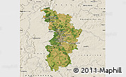 Satellite Map of Nancy, shaded relief outside