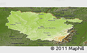 Physical Panoramic Map of Lorraine, darken