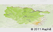 Physical Panoramic Map of Lorraine, lighten
