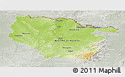 Physical Panoramic Map of Lorraine, lighten, semi-desaturated