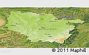 Physical Panoramic Map of Lorraine, satellite outside