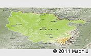 Physical Panoramic Map of Lorraine, semi-desaturated