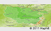 Political Shades Panoramic Map of Lorraine, physical outside