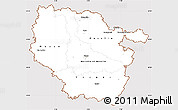 Classic Style Simple Map of Lorraine, cropped outside