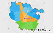Political Simple Map of Lorraine, cropped outside