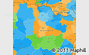 Political Simple Map of Lorraine