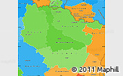 Political Shades Simple Map of Lorraine