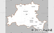 Gray Simple Map of Épinal, cropped outside